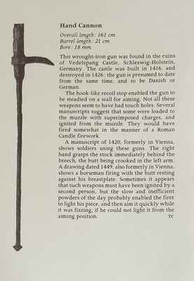 Hand Cannon Gun Firearm Picture Article Vintage Detail Info Sheet 