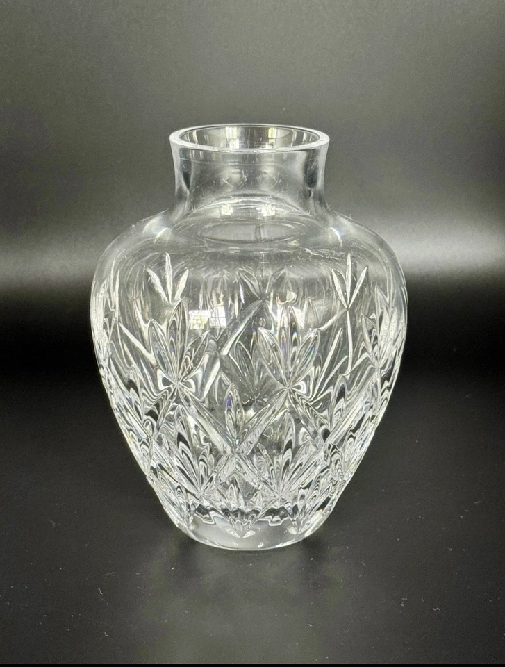 "Jarrón Tiffany vintage cristal flor SYBIL de 5,75"" de alto hallazgo inmobiliario" Foto 4 de 4