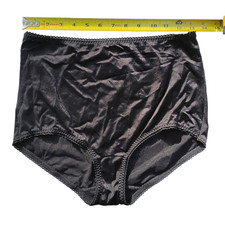 Vtg Sz-2XL Vassarette Hi Leg Hi Waist Nylon Spandex Brief Panties