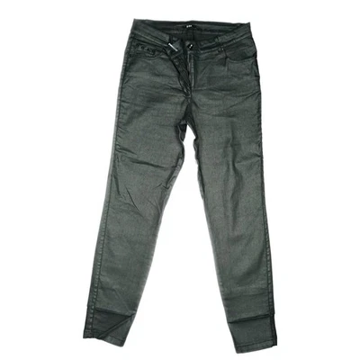 BIBA 38 L30 Comfort Hose Schwarz Damen Stretch mid Rise Slim Leg Leder Optik W30 - Bild 1 von 4
