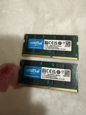 crucial 16gb X 2 (32GB) ddr4-3200 sodimm Laptop Memory RAM | eBay