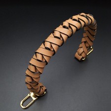 40cm Genuine Leather Braided Handle Strap Purse Handbag Weaving Replacement