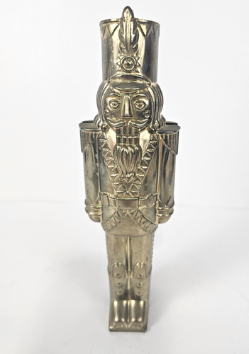 Vintage Brass/Gold Color Nutcracker Toy Solider Hinged Heavy 8"