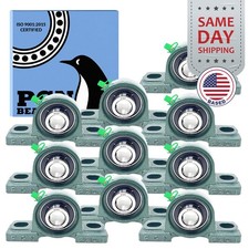  10 UCP204-12 Solid Base Pillow Block Bearing 3/4" Bore Self Aligning 2 Bolt