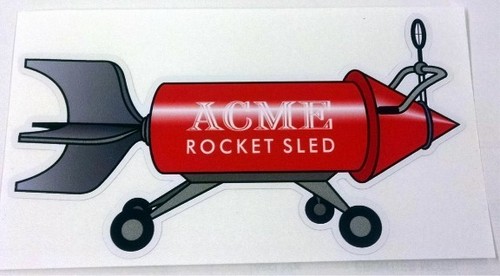 Acme Rocket Sled sticker decal | eBay
