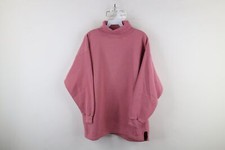Vtg 90s Streetwear Womens Large Distressed Baggy Tunic Turtleneck Sweatshirt USA