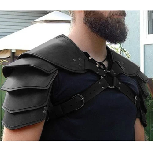 Medieval Costume Shoulder Armor Gladiator Samurai Battle Knight Pauldrons - Picture 5 of 13