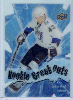 JAMES WRIGHT 2009-10 Upper Deck ROOKIE BREAKOUTS DIE CUT /100 Lightning SP