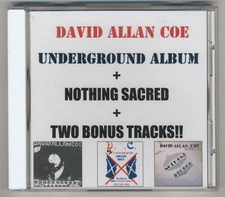 David Allan Coe- 22 X-Rated Hits CD - Underground Album+Nothing Sacred+ 2 Bonus