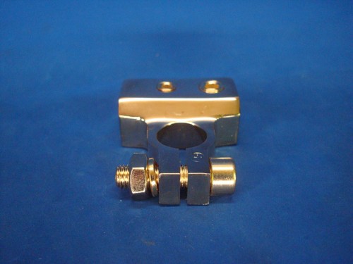 us seller NEW GOLD POSITIVE BATTERY TERMINAL CONNECTOR 0-4-8 GAUGE AWG P+ 12VOLT - Picture 5 of 9