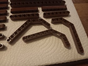 C Lego Lot 16 Old Brown Technic Liftarm 32278 32525 32009 4481 32524