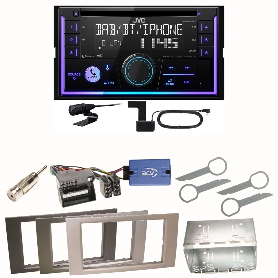 JVC KW-DB95BT Bluetooth Digitalradio Einbauset für Ford Kuga Fusion Galaxy S-Max - Bild 1 von 1