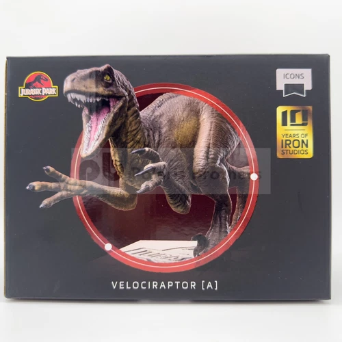 Iron Studios Jurassic Park - Velociraptor A Icons 3.5” Statue NIB Free Shipping!