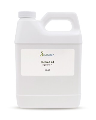 Coconut Oil 92 Degrees Refined Bleached Deodorized 100% Pure & Natural 32 fl oz
