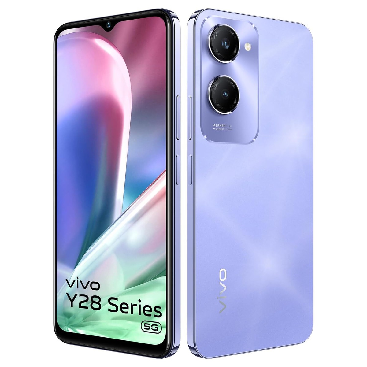 vivo Y28s 5G スマートフォン本体 ViVO Y28s 5G Purple 4GB RAM 128GB Storage Global Model Factory