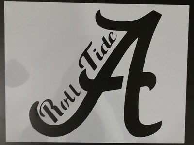 Alabama Rolltide Roll Tide 11" x 8.5" Custom Stencil FAST FREE SHIPPING ...