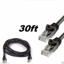 Cat6 30FT Patch Cord Cable LAN Network Ethernet For PC PS4 Xbox one Router BLACK