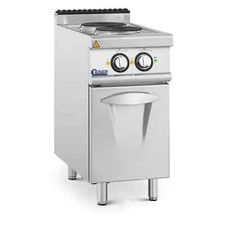 Cucina elettrica professionale - 5,2 kW - 2 fornelli - Mobiletto - Royal Caterin