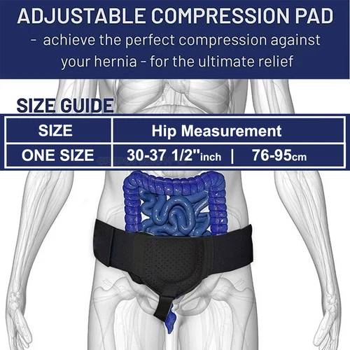 Unisex Leistenbruch Stützgürtel Doppelleistenbruch Schmerzlinderung Traversenbandage - Bild 18 von 27