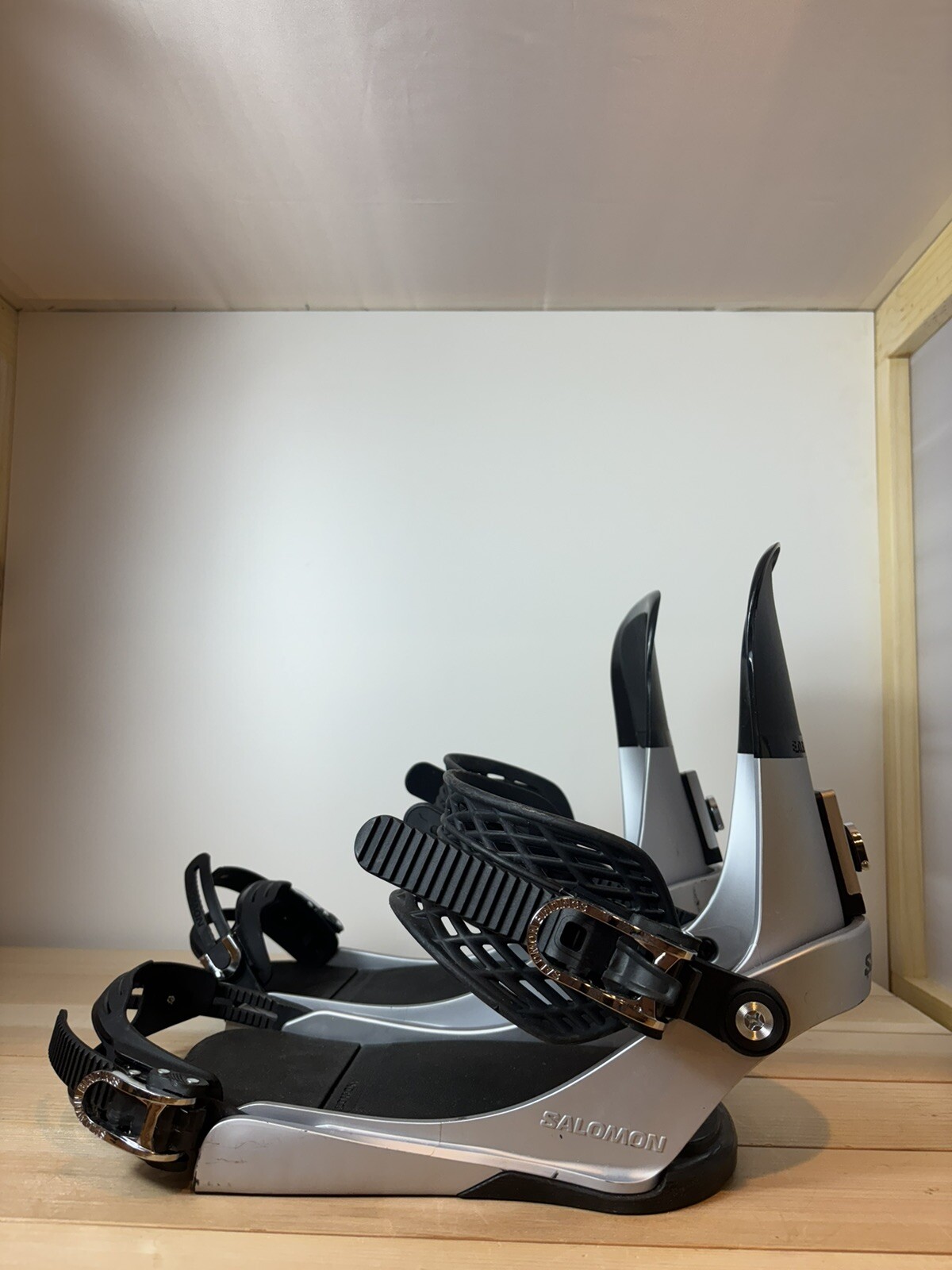 Attacchi snowboard Salomon EDB grandi neri usati L136