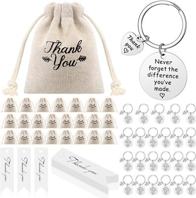 Huquary 72 Pcs Employee Appreciation Gifts Bulk Thank You Keychain ...