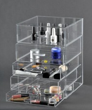 Clear Acrylic Cosmetic Organizer Case Makeup Vanity 5 Drawer A5 