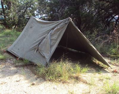 Complete Two Piece Army Pup Tent | eBay
