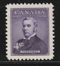 Canada #349, Prime Ministers, Sir John Thompson, MNH Stamp 1954