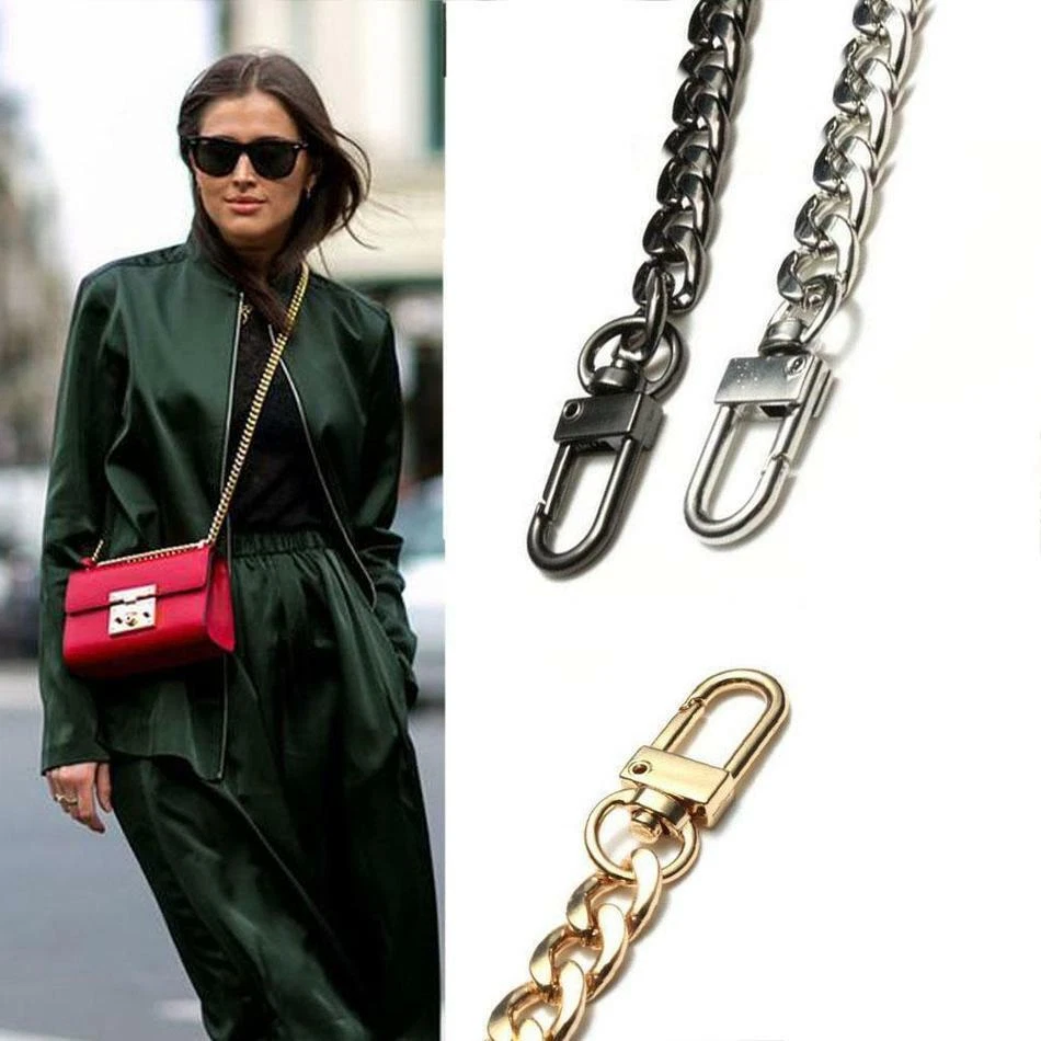 Metal Handbag Shoulder Strap Bag Purse Chain Smooth Replacement Crossbody  100cm