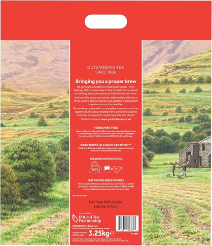 Taylors of Harrogate Yorkshire Tea 1040 Tea Bags - 3.25kg Bag Free Shipping - Picture 5 of 6