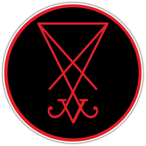 Sigil of Lucifer Satan Devil Demon Evil Car Bumper Vinyl Sticker Decal 4.6X4.6" - Photo 1 sur 1