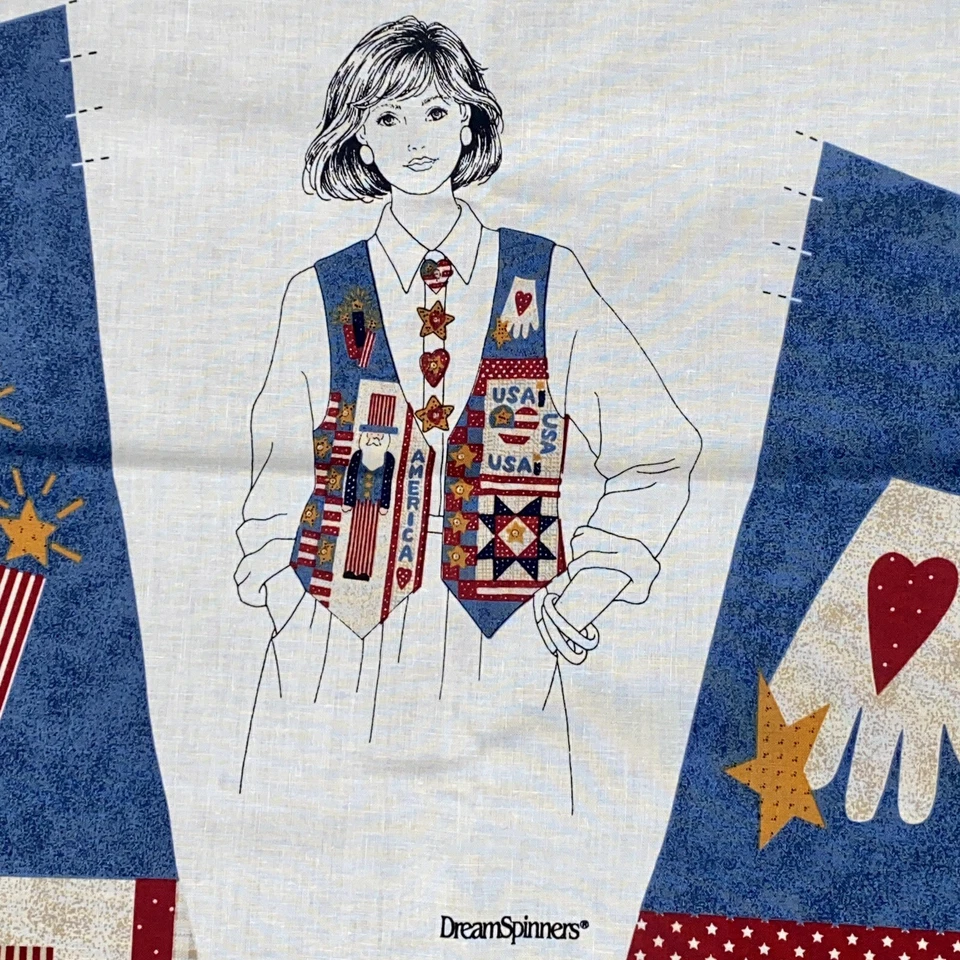 VTG VIP Patriotic Americana Cut & Sew Vest Panel Adult XS-L - Image 4 of 4