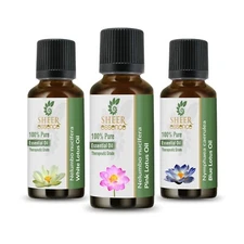 10ML Essential Oils Of Lotus Family  { Blue, Pink, White } 100% Pure Undiluted