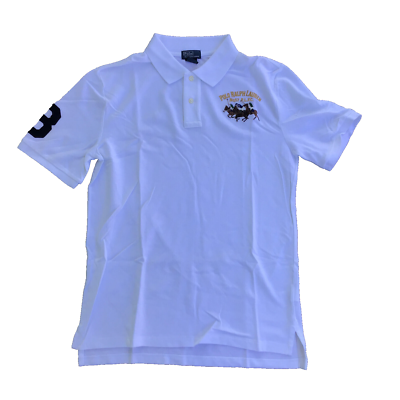Polo Ralph Lauren Shirt XL (18-20) Youth White Triple Pony Players