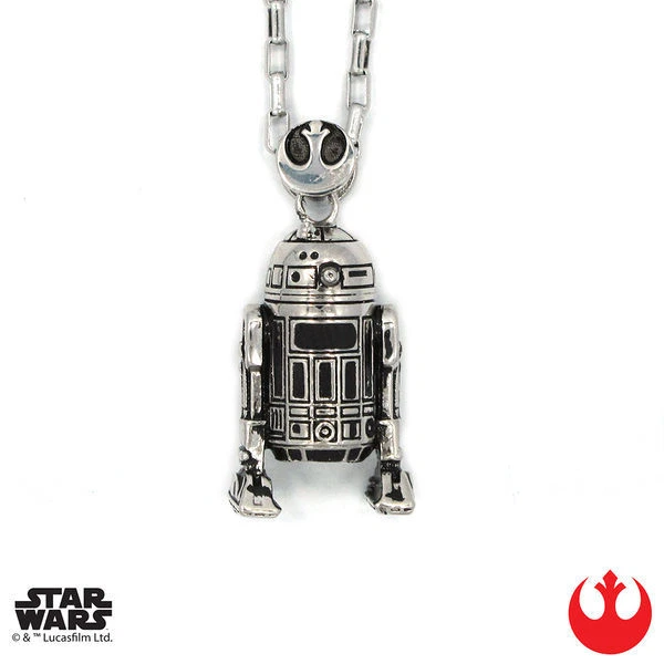 Collar Han Cholo Guerra de las Galaxias Plata R2D2 Colgante Serie Sombra 30" NUEVO  Foto 2 de 4