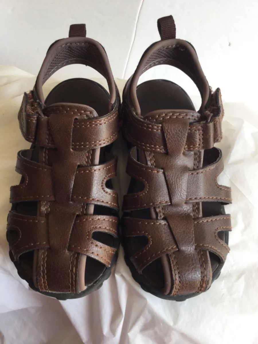 Carter s Boys Sandals Shoes Color Brown Size 8 Fisherman Strap eBay