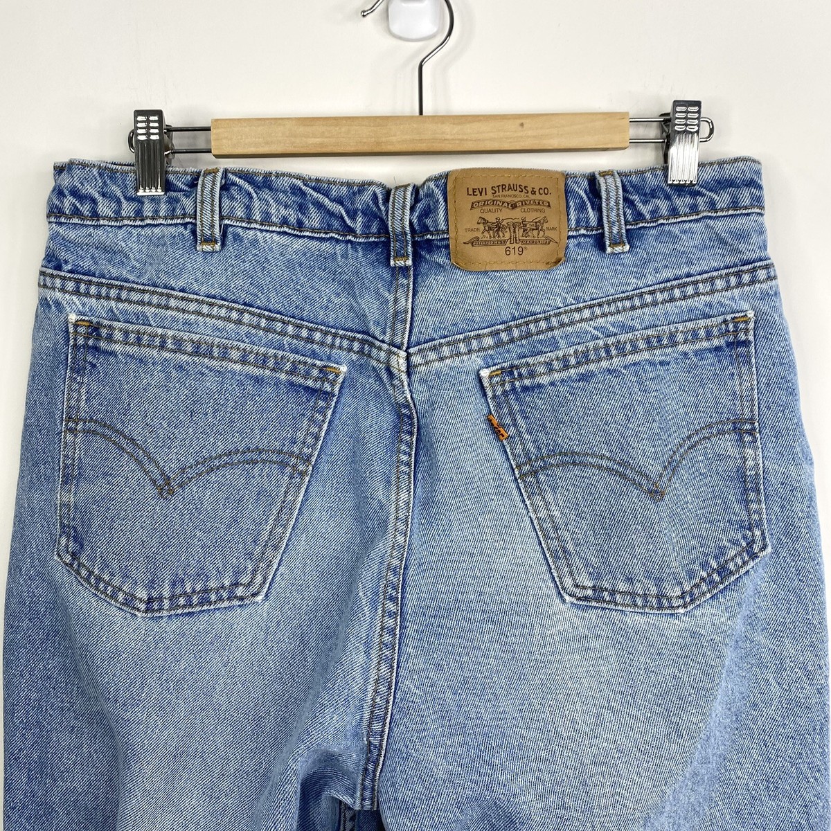 Vintage Levi's Jeans 619 Orange Tab Mens 36 x 30 Denim Straight
