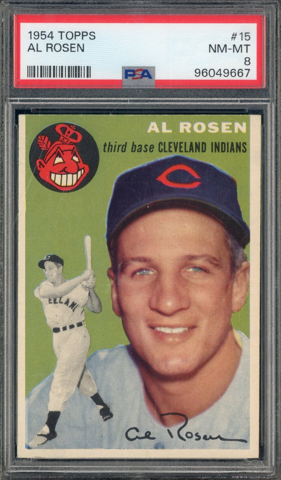 1954 Topps #15 Al Rosen Cleveland Indians PSA 8 NM-MT