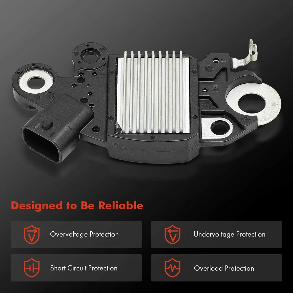 Alternator Voltage Regulator for Chevrolet Tahoe GMC Sierra 1500 Cadillac 13.8V - Image 4 of 4