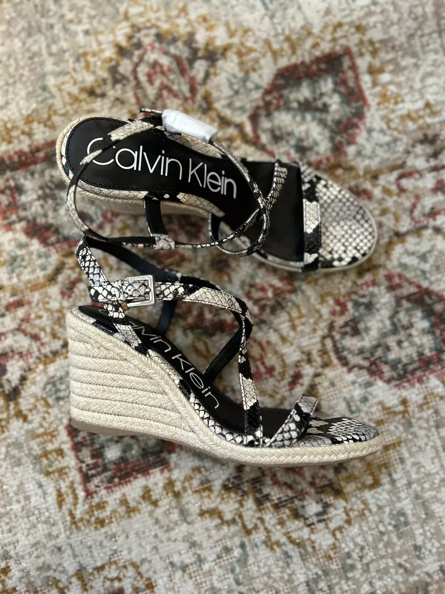 Calvin klein women's sales bellemine wedge sandals