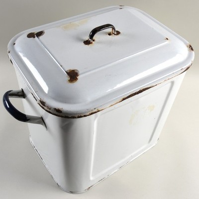 English Enamel Bread Bin Vintage Farmhouse | eBay