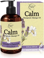 Soothing massage oil with lavender and chamomile essential oils 8 oz
