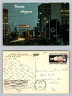 Tucson, AZ-Arizona, Downtown Neon Signs Valley Bank c1965 PC Vintage Postcard