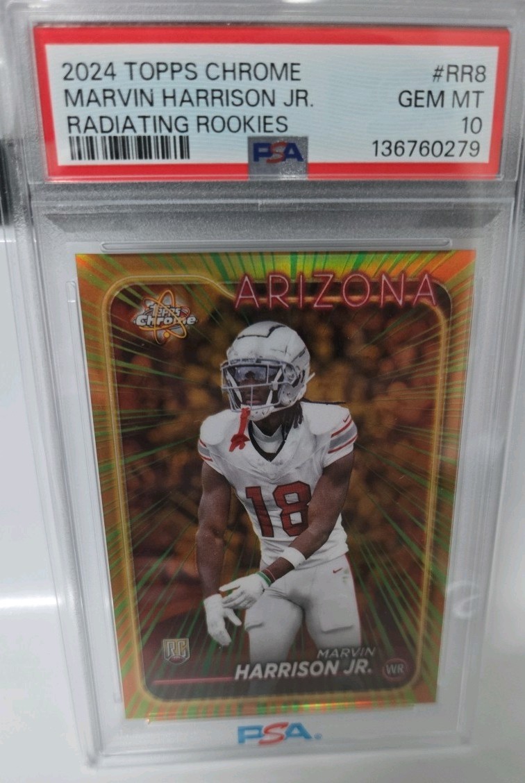 Marvin Harrison Jr. Topps Chrome Radiating Rookies PSA 10