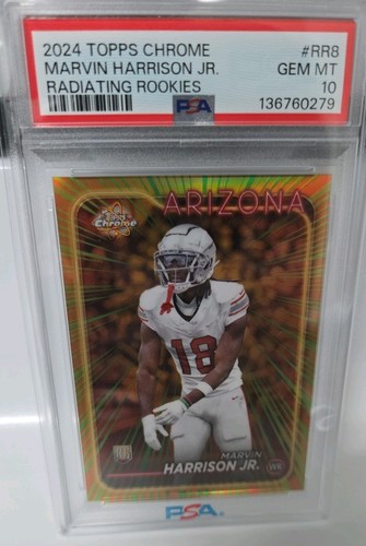 Marvin Harrison Jr. Topps Chrome Radiating Rookies PSA 10