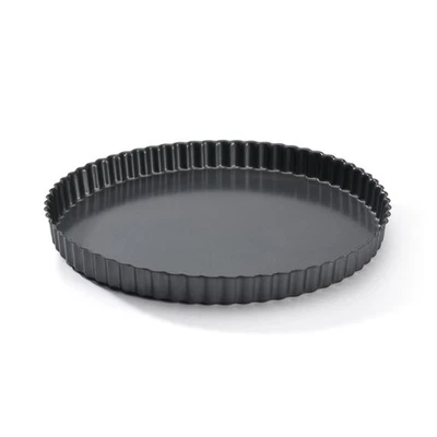 Runde Canelée Form aus antihaftbeschichtetem Stahl Durchmesser 32 cm Grau - Bild 1 von 4