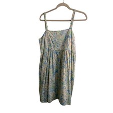 Coco + Jaimeson Dress Cottagecore Floral Eyelet Blue Green NWT Size L