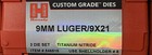 Hornady 3 Die Set Custom Grade 9mm 9X21 #546515 Die Set