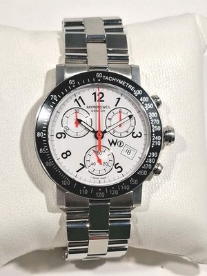 Raymond Weil Chrono W1 5100 White Swiss Made New 38mm Steel Sapphire Glass  
