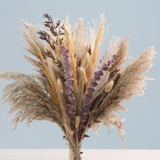Fall Dried Flowers Bouquet -Real Red Eucalyptus  Pampas Grass for Boho Home ...